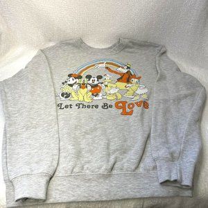 Disney pullover Boyfriend Crew neck sweatshirt sweater Medium Women Mickey Mouse